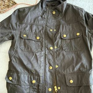 J Crew military style rain jacket